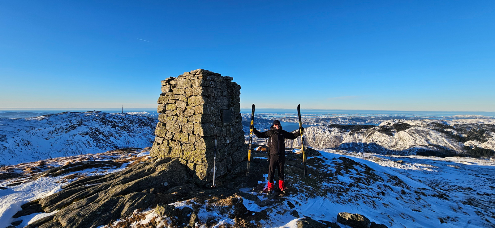 Skitur over Vidden fra Ulriken til Fløyen i Bergen