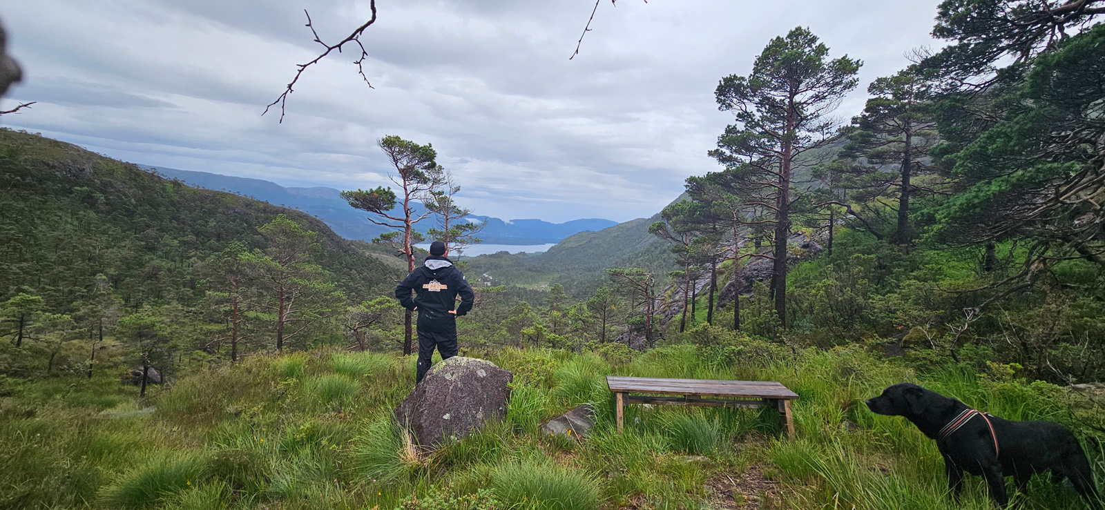 Vandretur fra Hausdal til Vesterdalen utsiktspunkt mot Rolvsvåg