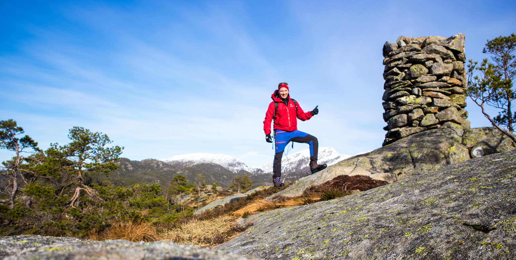 Beljaråsen (395 moh) fra Hafskor i Fusa